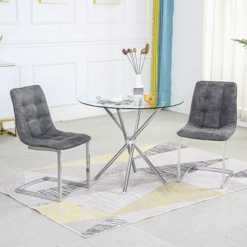 Set of 2 Soft Back Dining Room Chairs