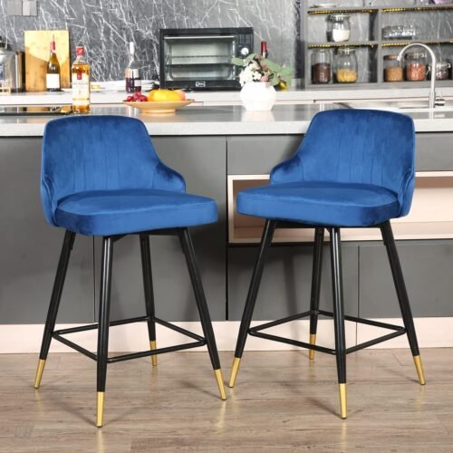 Set of 2 Swivel Bar Stools